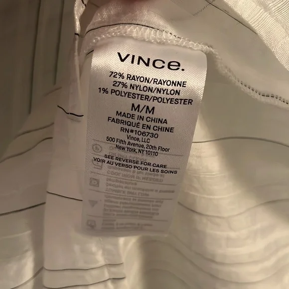 Vince V-neck Tunic Blouse with Stripe - Picture 7 of 7